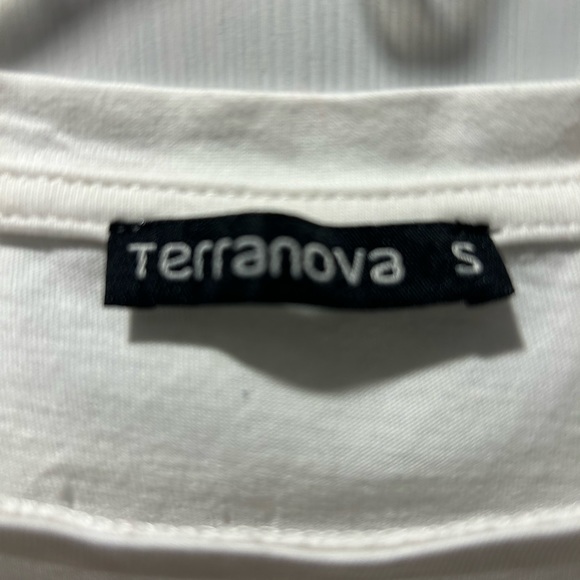 Italian Brand Terranova White T Shirt Size Small - Picture 2 of 3